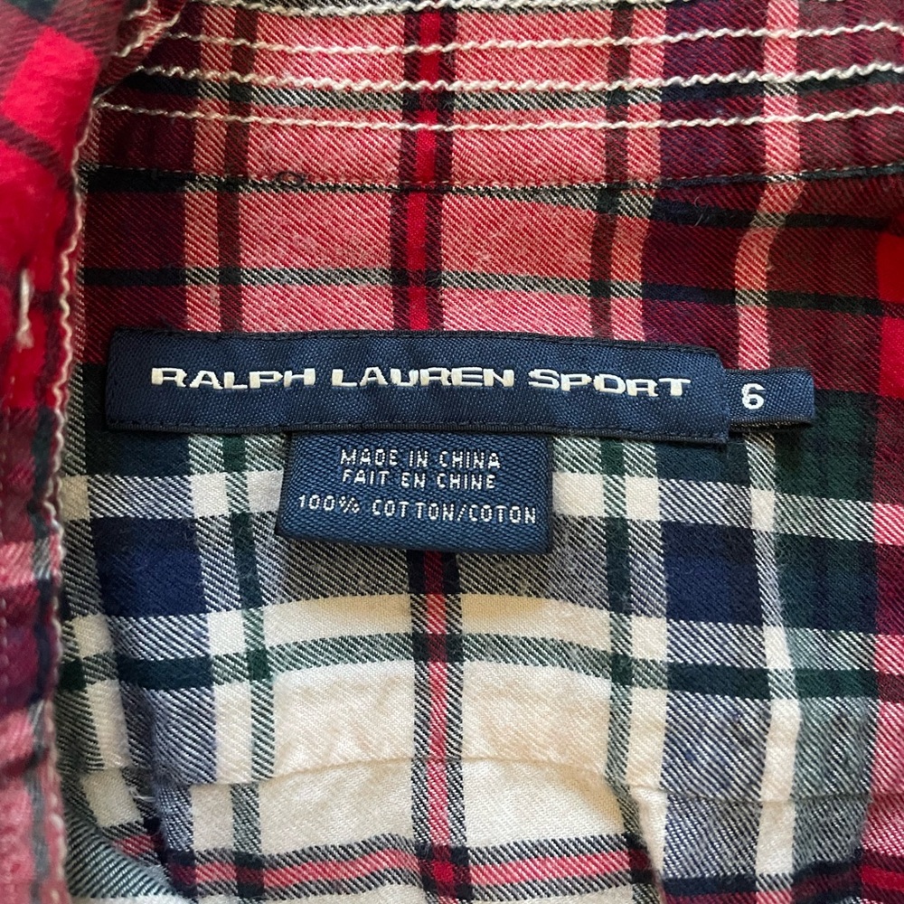Ralph Lauren Sport Flannel Size 6 - Picture 4 of 5